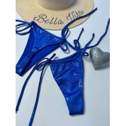 Tanga Blue Glitter vel S a M 